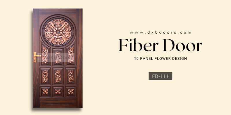10 Panel Flower Fiber Door
