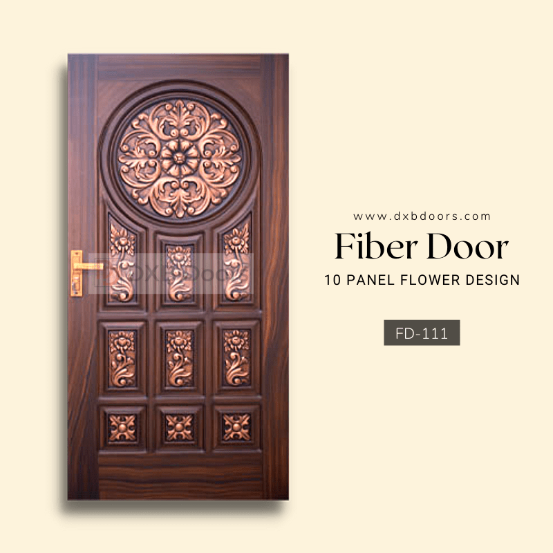 10 Panel Flower Fiber Door