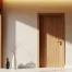 Close-up of a modern WPC door design manufactured in Lahore, Pakistan – showcasing waterproof surface, termite resistance, and wood-like texture.